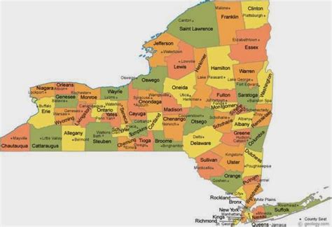 Map of New York Counties
